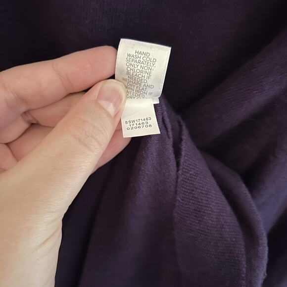 J Jill Large Tall Dark Purple Crew Neck Sweater - Picture 4 of 5